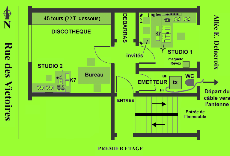 plan du studio rue des victoires